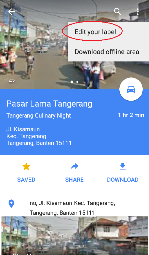 cara menandai tempat di google map